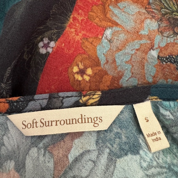 New Soft Surroundings Mirabelle Floral Patchwork Maxi Dress S M Festival Boho - Picture 3 of 4